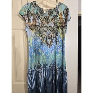 Live and Let Live Women's Embellished Dress Size M Boho Beach